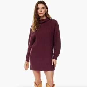 Aritzia Wilfred Montpellier 100% Merino Wool Sweater Purple Burgundy Size Small